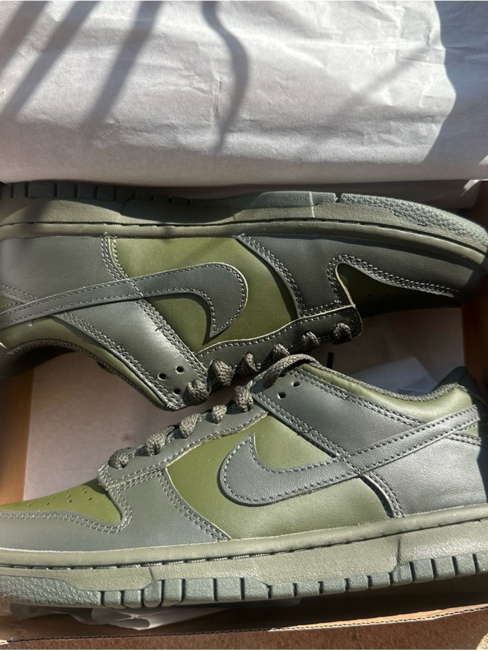 Nike Men's Low-Top Sneakers in Olive Green